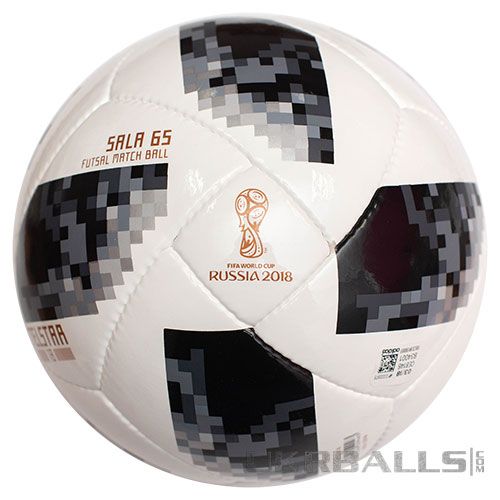 Футзальний м'яч Adidas Telstar World Cup Sala 65 FIFA 2018, артикул: CE8146